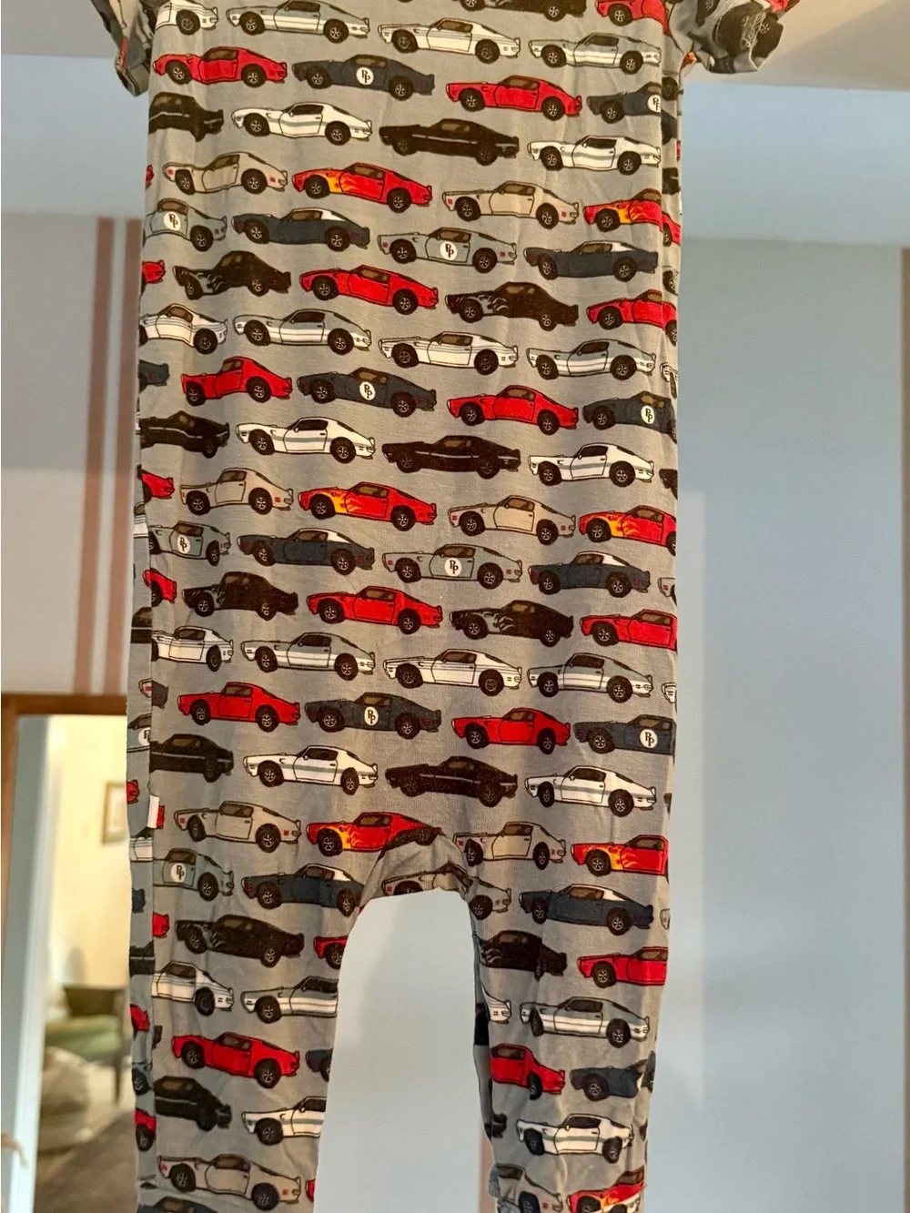Posh Peanut Bamboo Car Romper Sz 12-18 Months